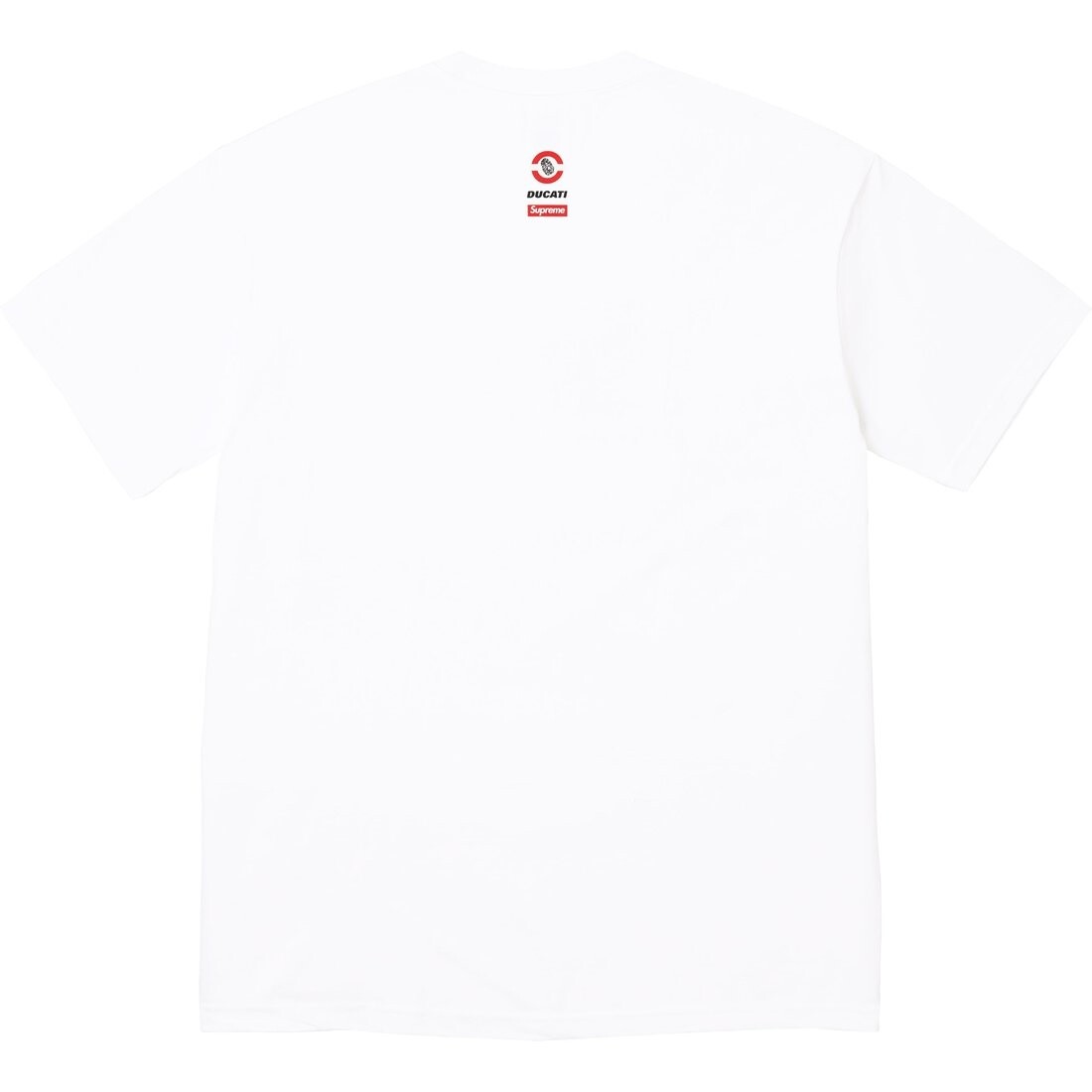 Футболка с коротким рукавом X DUCATI SS24 WEEK16 Bike Tee унисекс с принтом мотоцикла Supreme, белый — фото 4