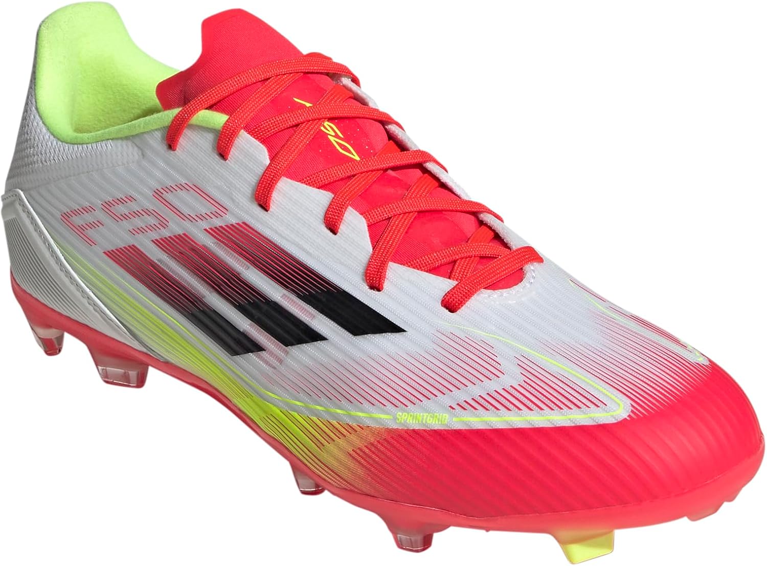 Кроссовки Adidas Unisex-Adult F50 Лига Firm Ground/Multi Ground, белый/черный/желтый — фото 2