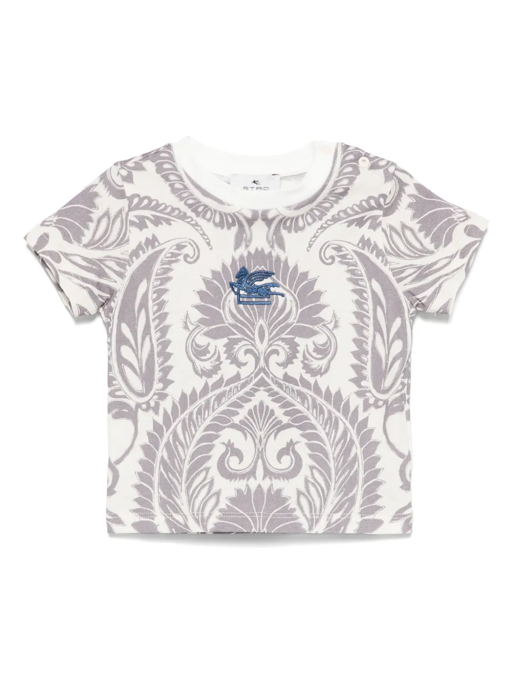 

Футболка с принтом пейсли ETRO KIDS, серый