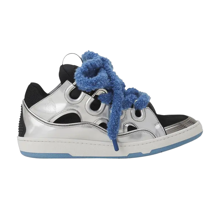 

Кроссовки Lanvin Curb Sneakers, Metallic Silver Blue