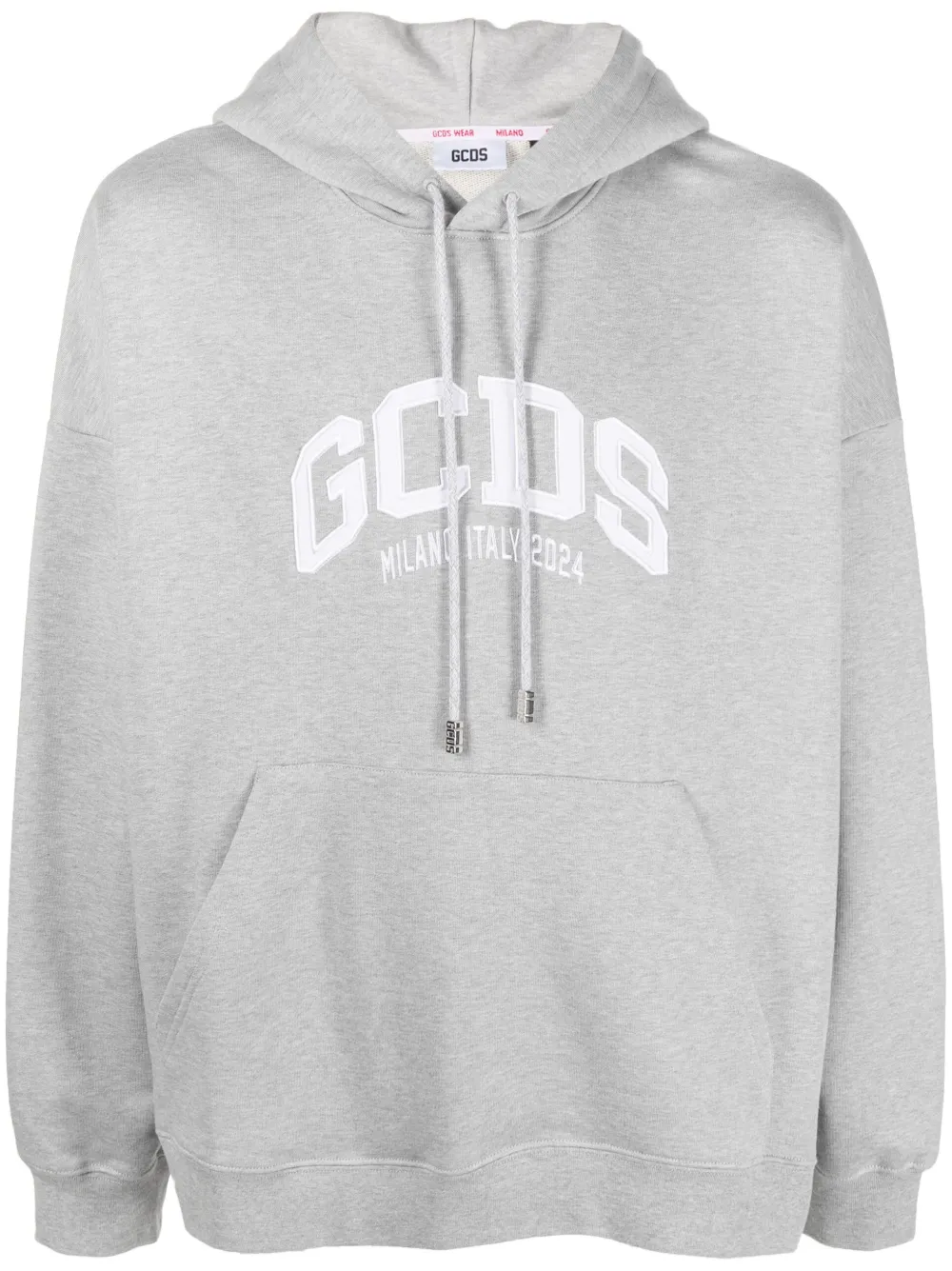 

Худи из джерси с нашивкой-логотипом GCDS, серый