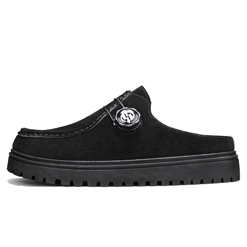 

Captain illy ПВХ поливинилхлоридные износостойкие закрытые тапочки мужские черные, цвет Black