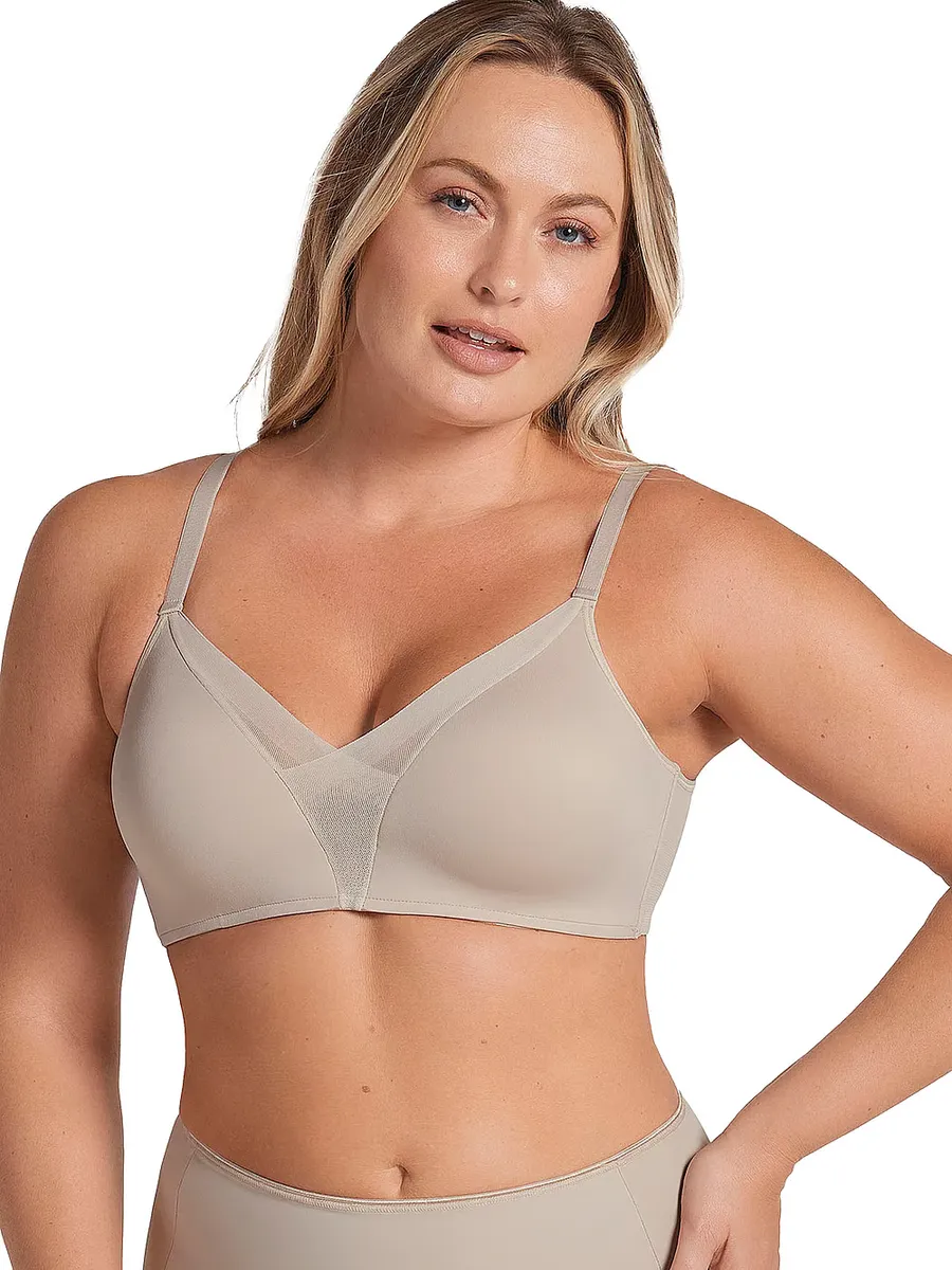 

Комфортный бюстгальтер пуш-ап без шнуровки Leonisa Shapewear, бежевый