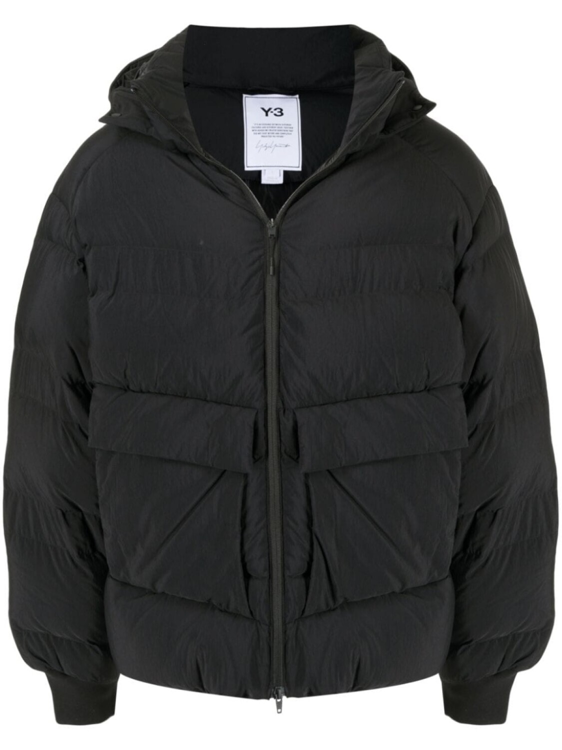 

Y-3 пуховик с логотипом, черный