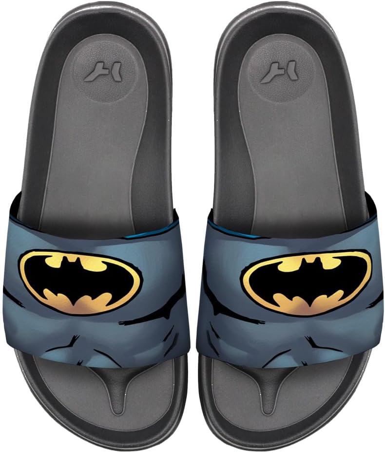 

Шлепанцы-сандалии в виде костюма Бэтмена, унисекс, для взрослых, регулируемые, официально лицензированы Hypd Slydr Switch Popfunk, черный