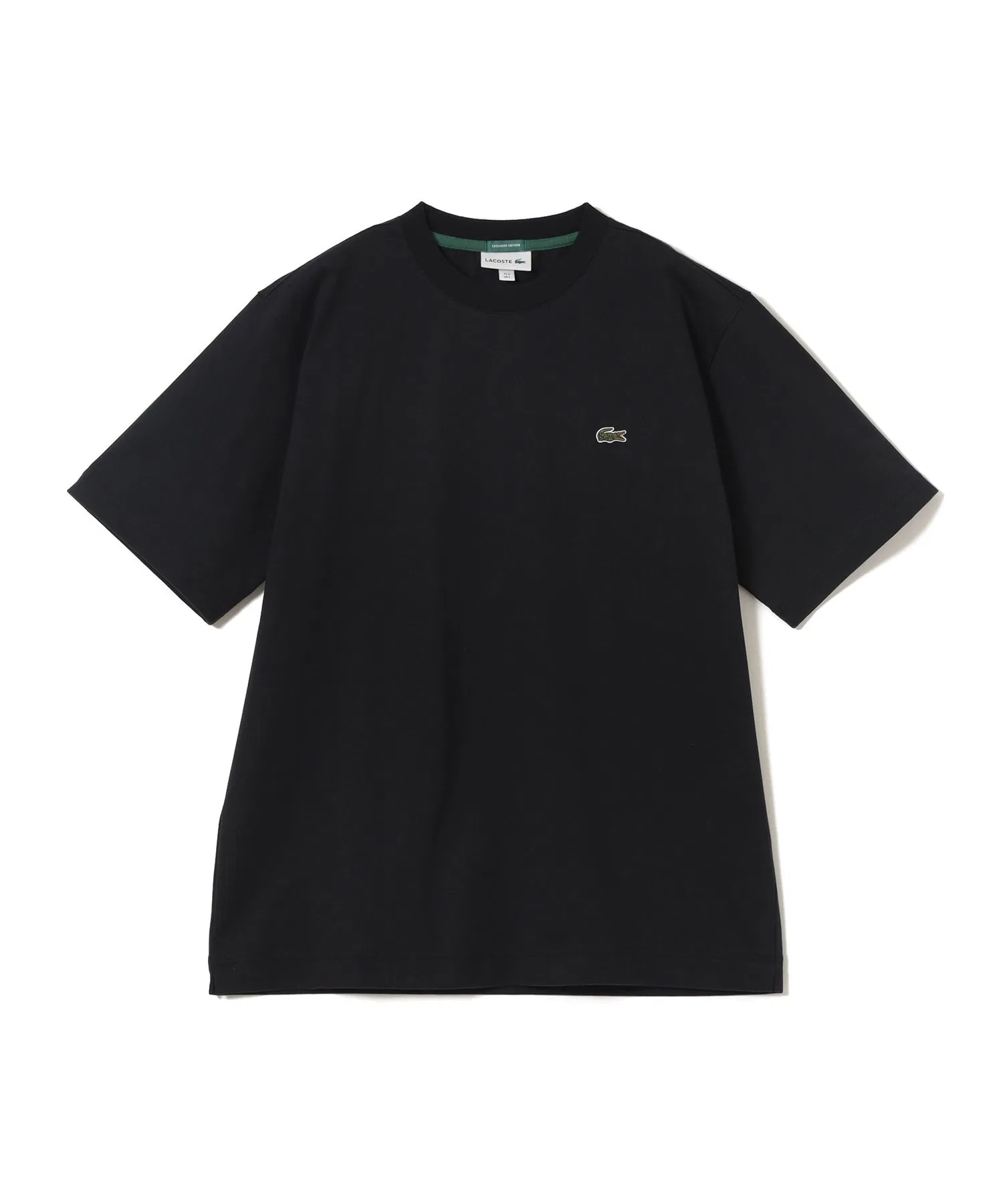 Унисекс футболка LACOSTE с логотипом и принтом чёрная — фото 2