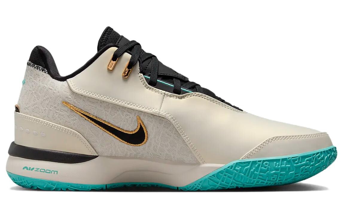 Мужские баскетбольные кроссовки Nike LeBron NXXT Gen, Light Mahogany Brown / Washed Duck Green / Metallic Gold / Black — фото 2
