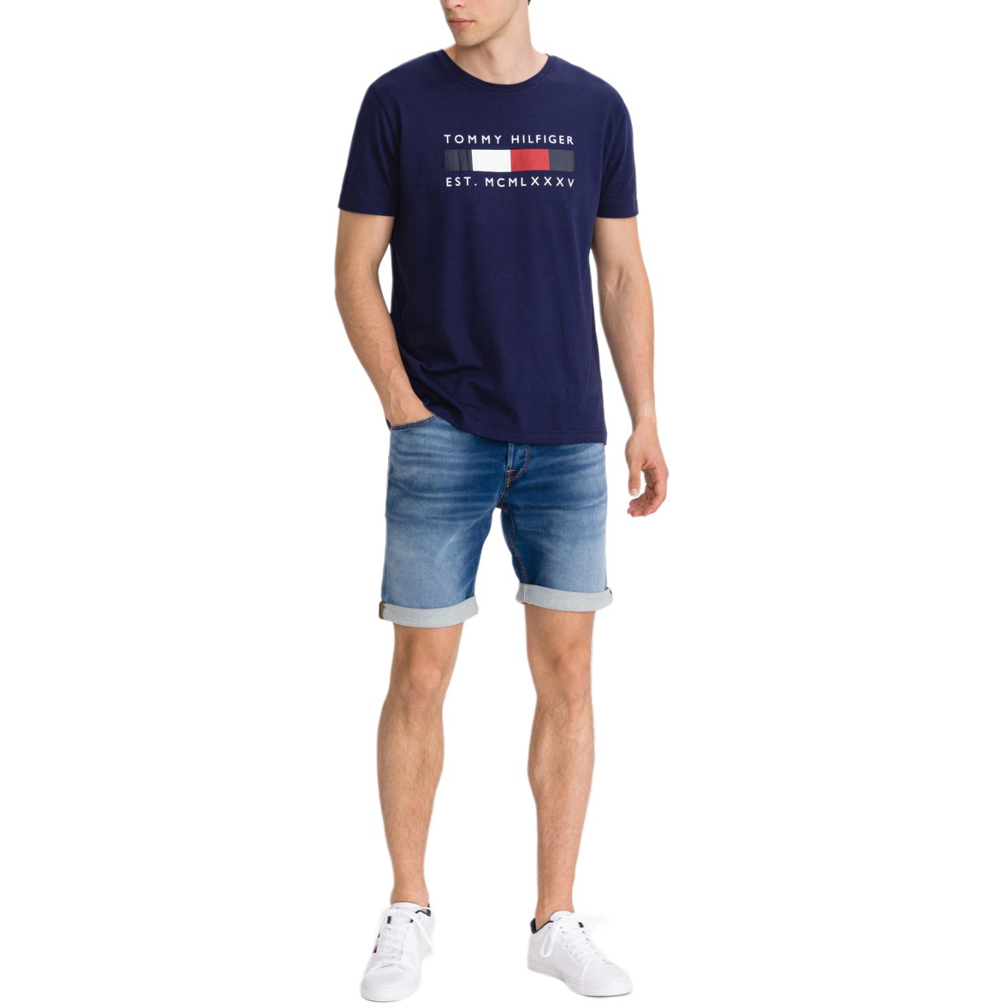 Tommy Hilfiger Футболка мужская темно-синяя — фото 2