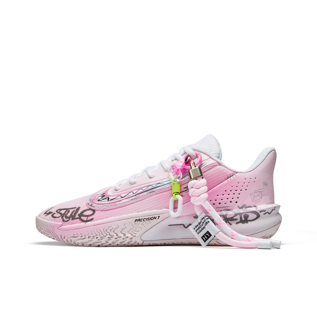 

Nike Баскетбольные кроссовки Precision 7 Low Top мужские розово-белые