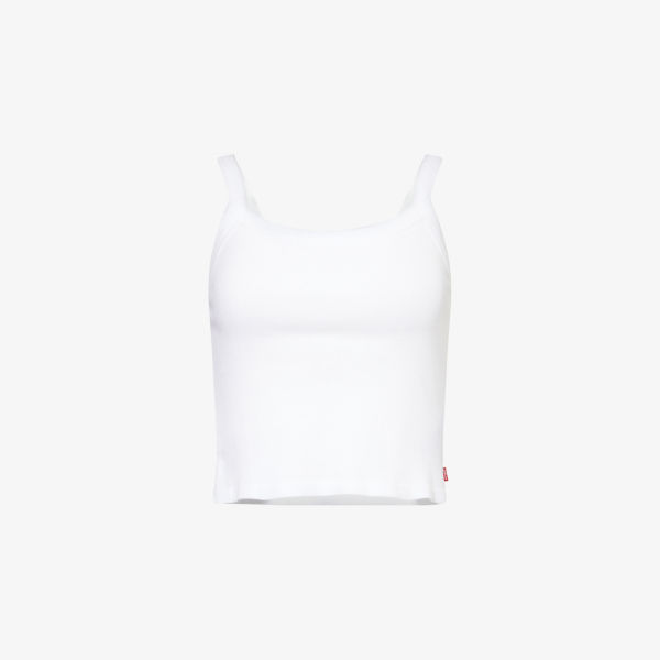 

Эластичный хлопковый майка Essential sporty rib Levis, белый