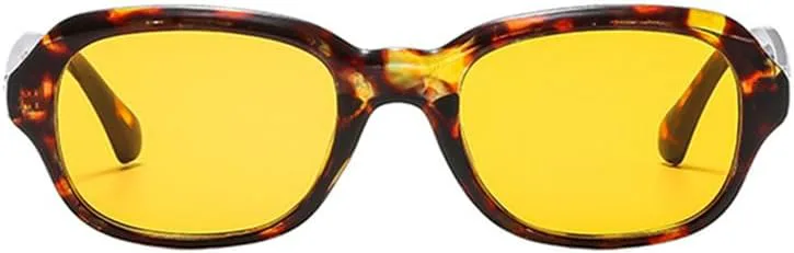 

Солнцезащитные очки UV400 с овальными прозрачными линзами в стиле панк, украшенные заклепками, для женщин и мужчин, для бега и активного отдыха UYPTK, Leopard Purple