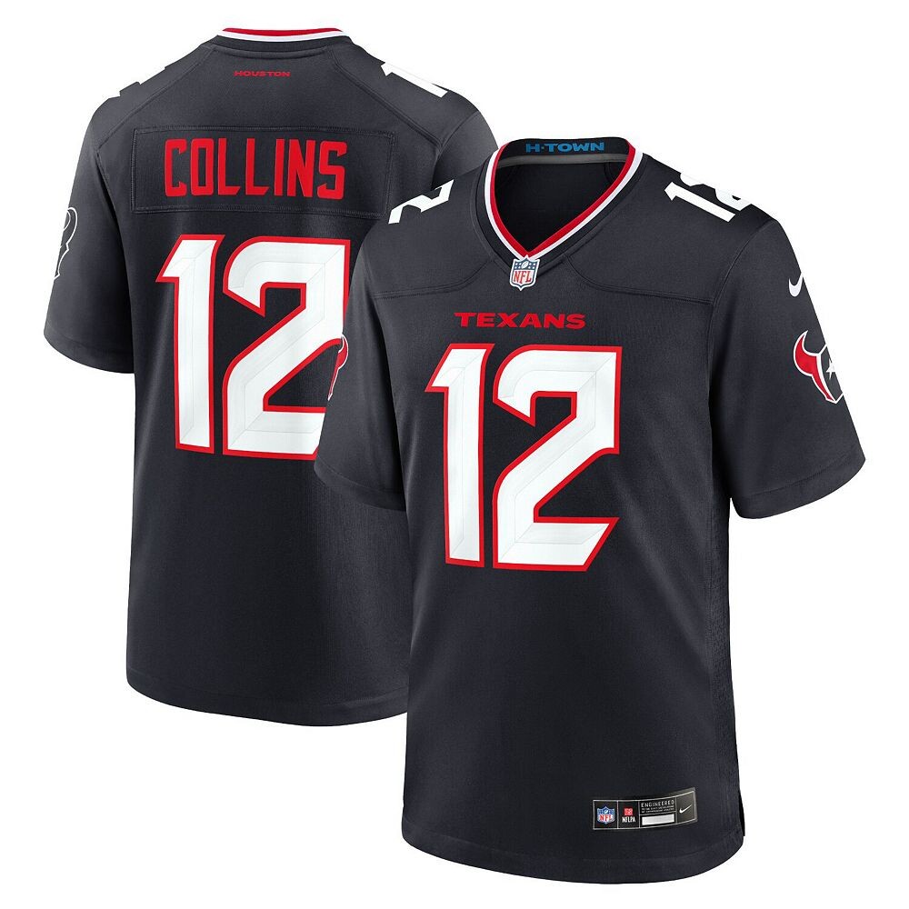

Мужское темно-синее джерси Nike Nico Collins Houston Texans Game, цвет Txs Navy