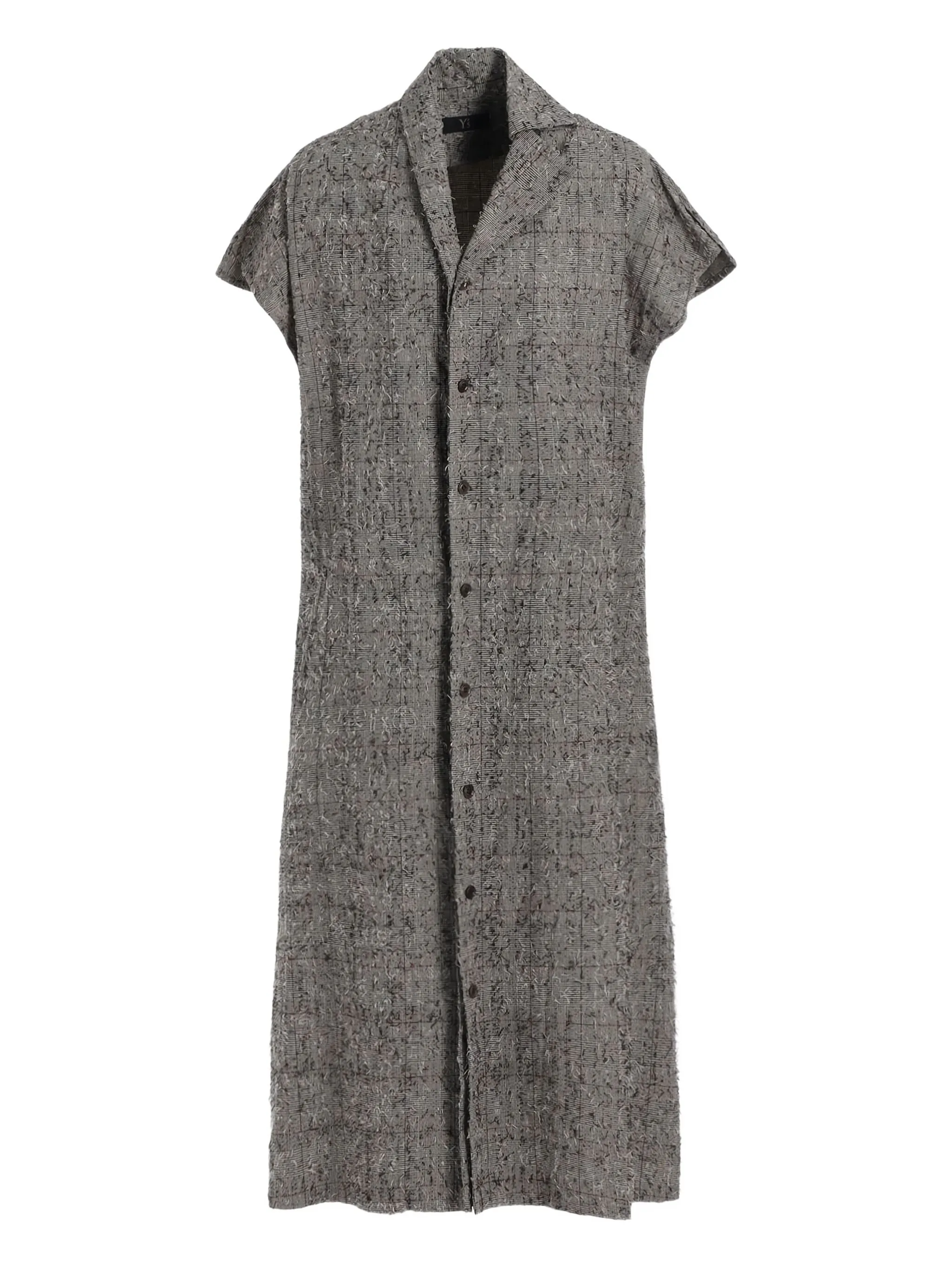 

Платье миди на пуговицах с короткими рукавами Y'S, серый