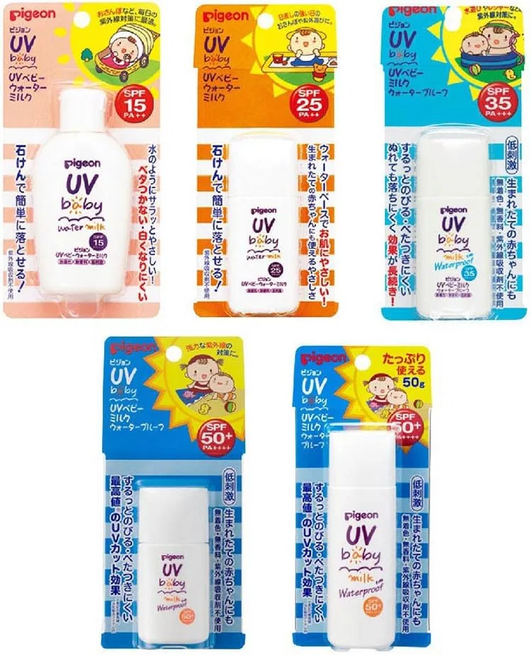 Солнцезащитный крем Pigeon UV Baby Milk Waterproof SPF35 PA+++ 30 г — фото 3