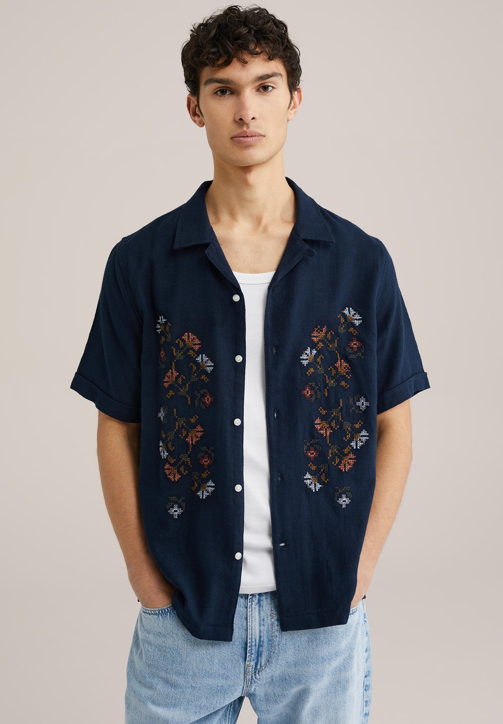 

Рубашка BLUE RIDGE WE Fashion, темно-синий