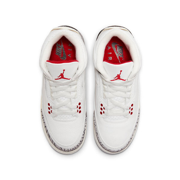 Кроссовки 3 retro 'white cement reimagined' Air Jordan, белый — фото 2
