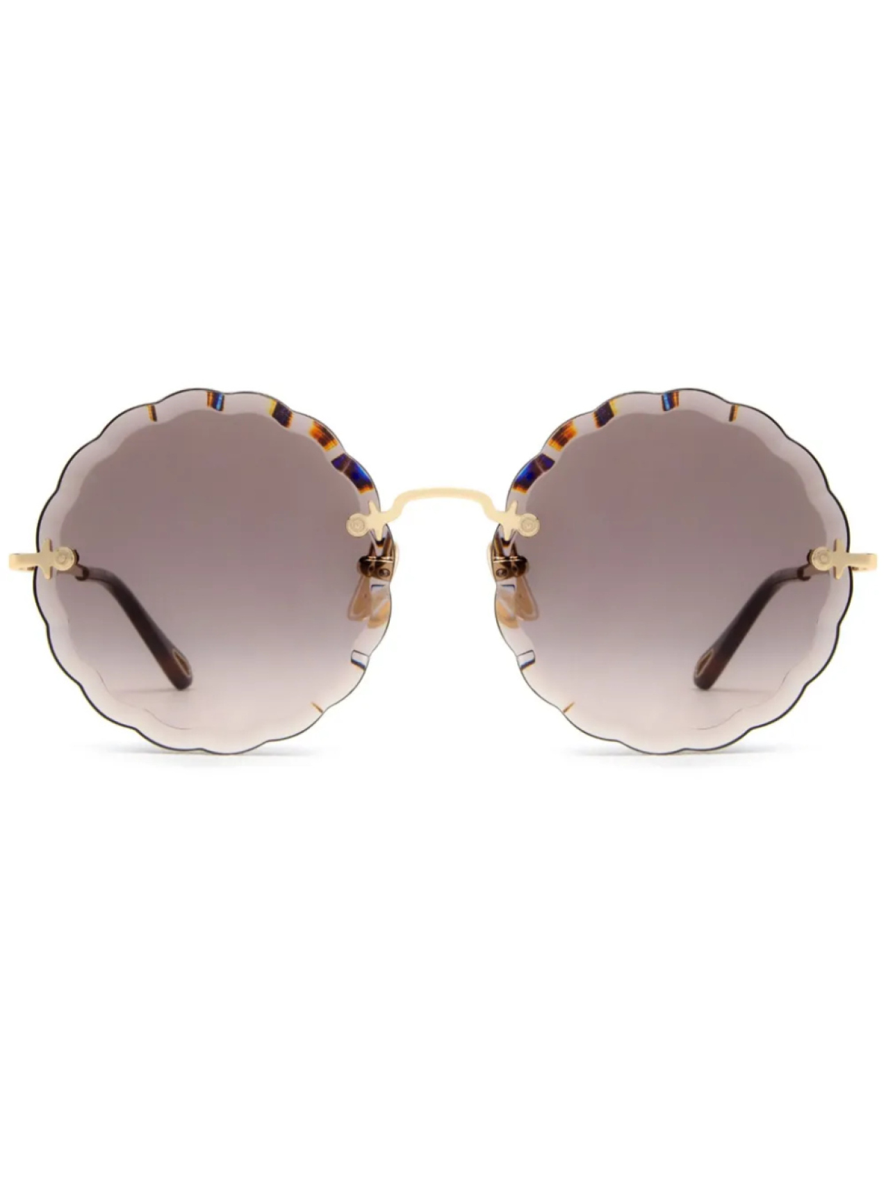 

Chloé Eyewear солнцезащитные очки CH0047S в безободковой оправе, золотой