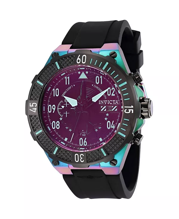 

Мужские кварцевые многофункциональные часы-авиаторы 39901 с черным циферблатом Invicta, black