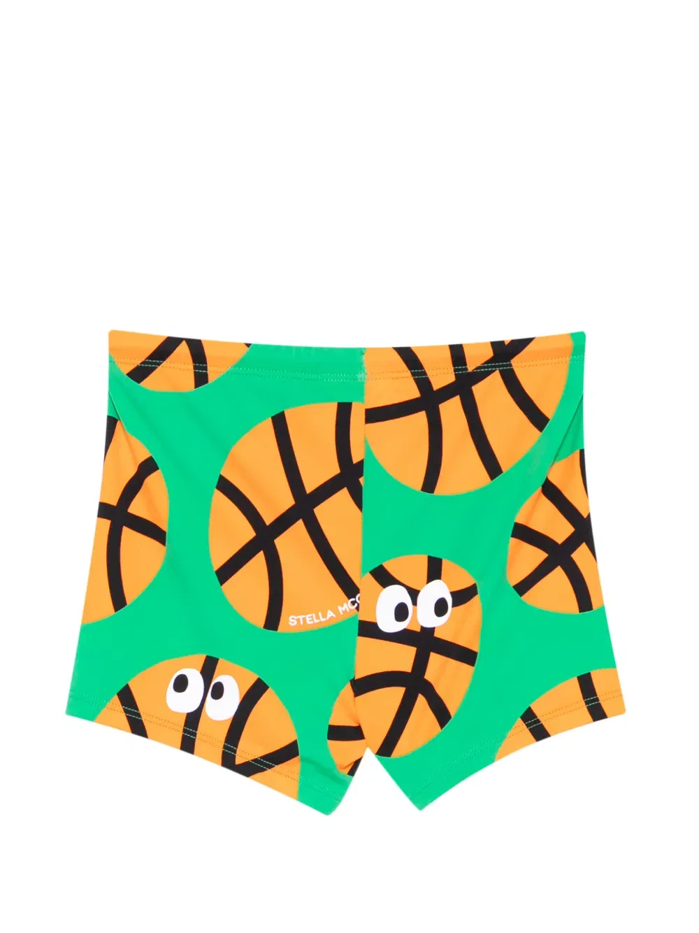 Плавки с баскетбольным принтом Stella Mccartney Kids, зеленый — фото 2