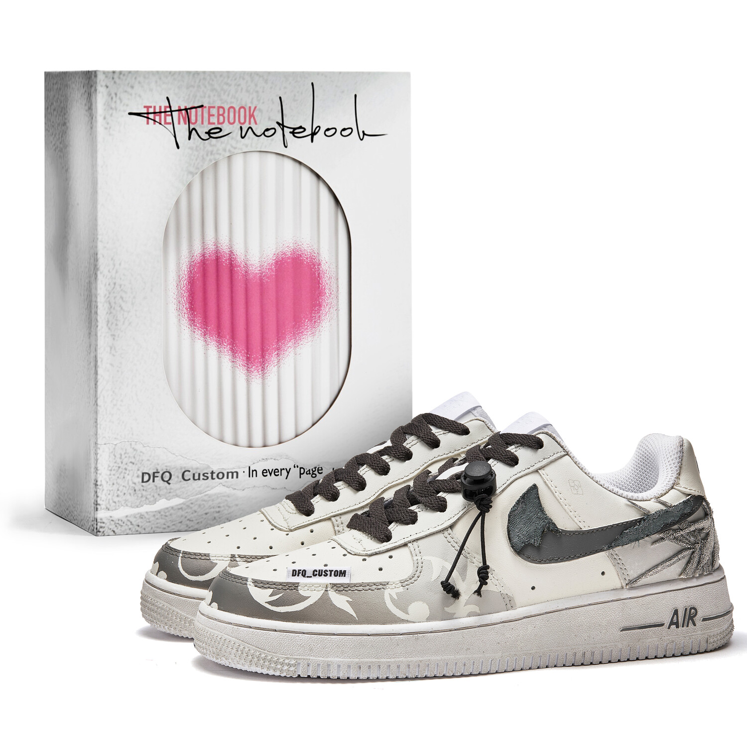 

Кроссовки Nike Air Force 1 Skateboarding Shoes Unisex Low-top Gray, серый