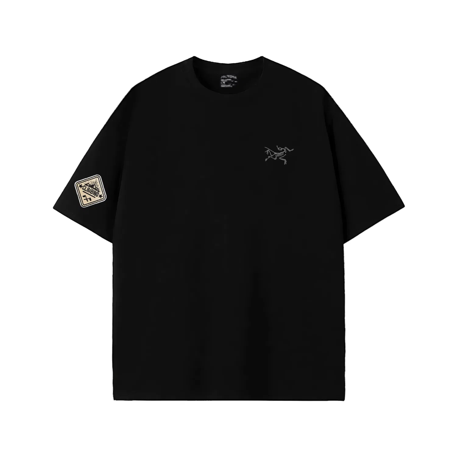 Футболка хлопковая с логотипом Arcteryx черная