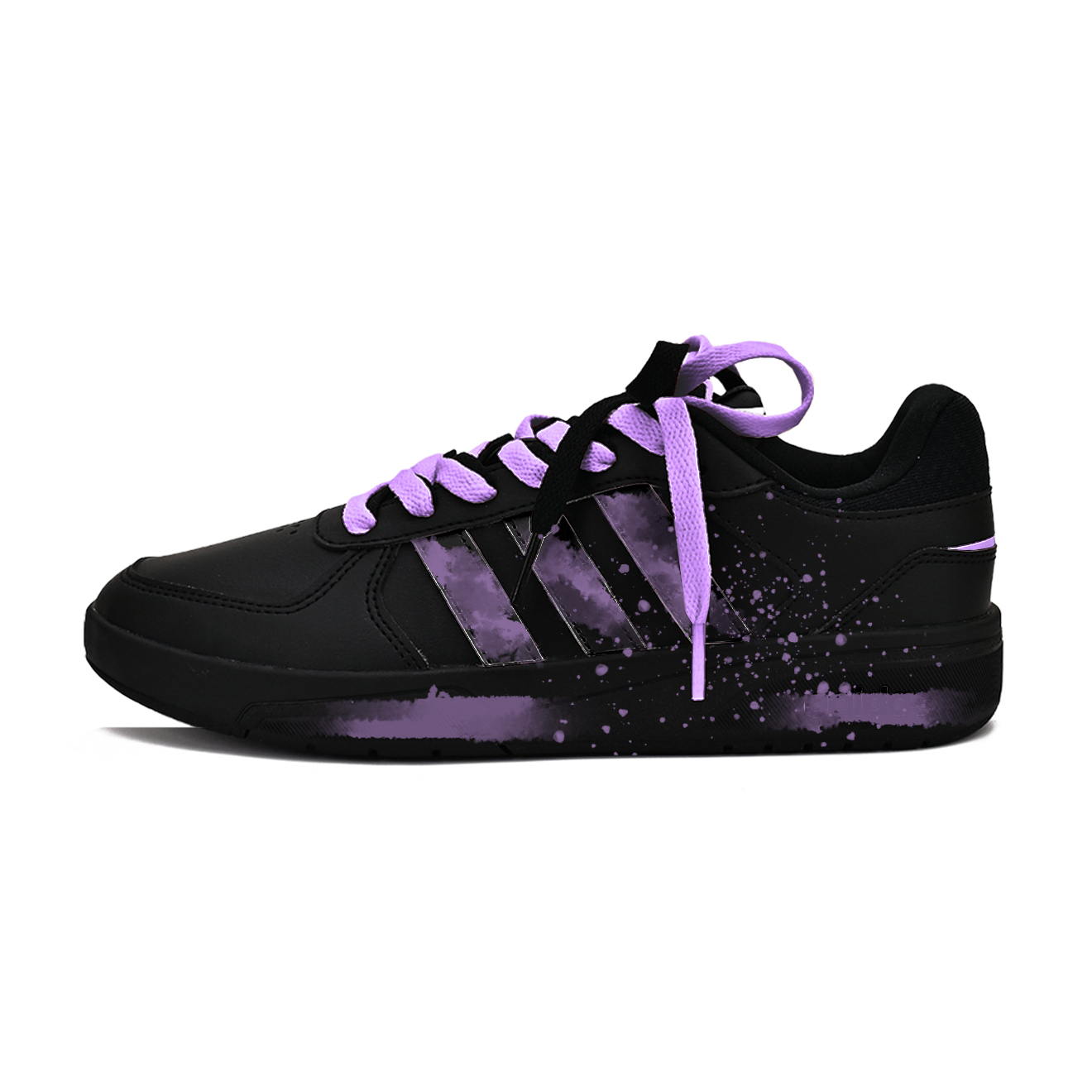 

Adidas Neo Courtbeat Starry Sky Night Abrasion Resistant Low top Skateboard Shoes Unisex Black Purple