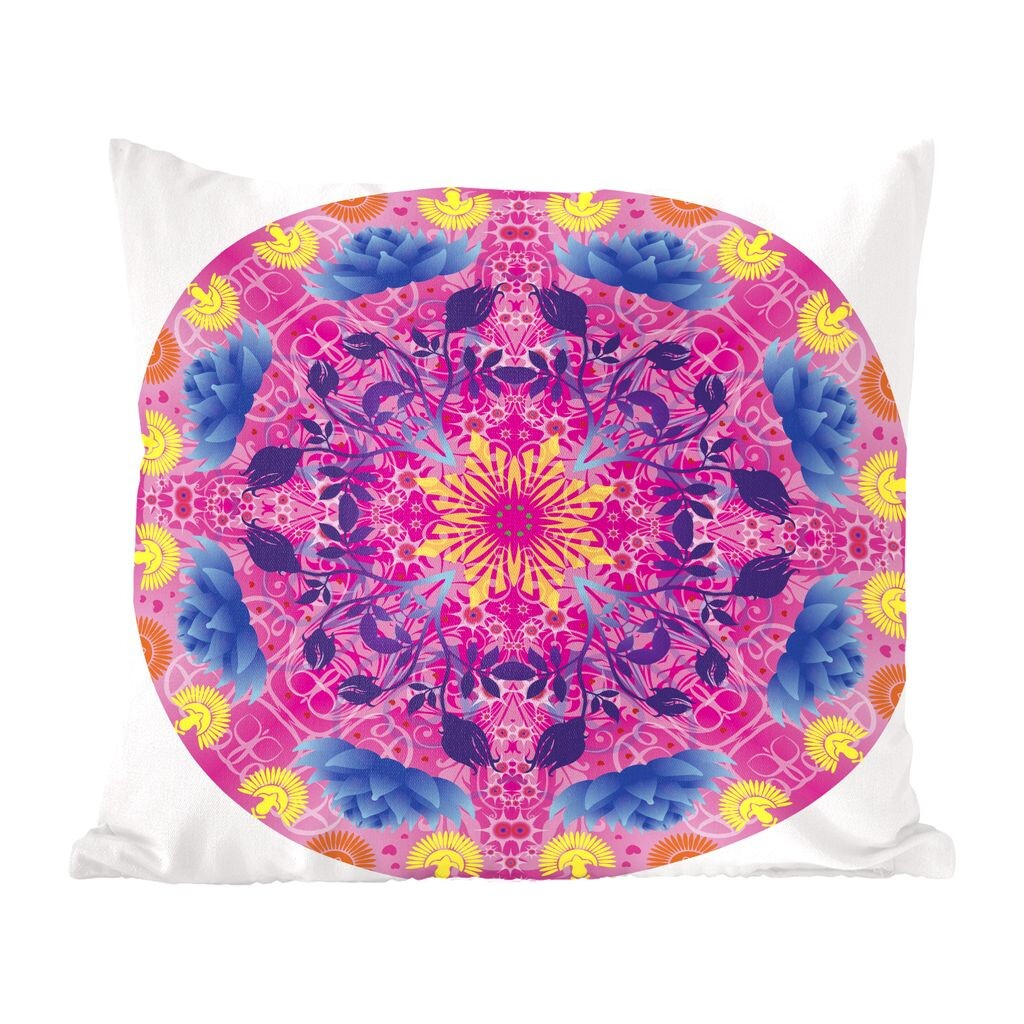 

MuchoWow декоративная подушка диванная подушка для гостиной декоративная подушка 40х40 см мандала разноцветная - чехлы на диванные подушки - без наполнителя