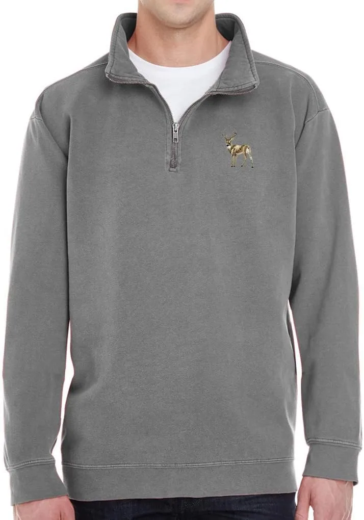 

Мужская толстовка с патчем White Tailed Deer, quarter-zip, soft-washed Buy Cool Shirts