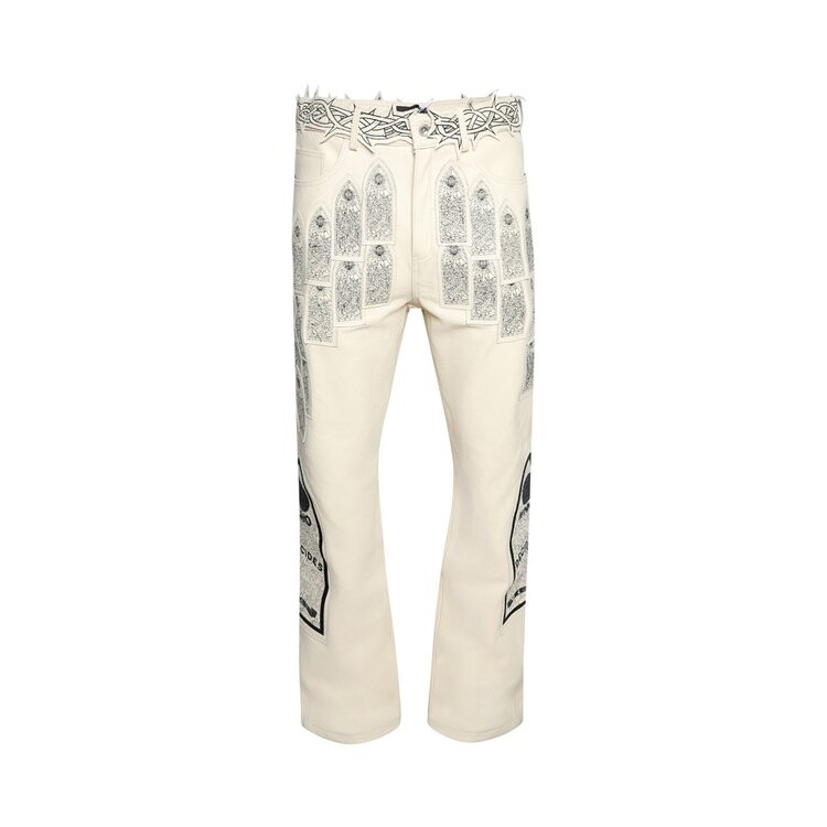

Брюки Who Decides War Patched Arch Embroidered Pant, кремовый