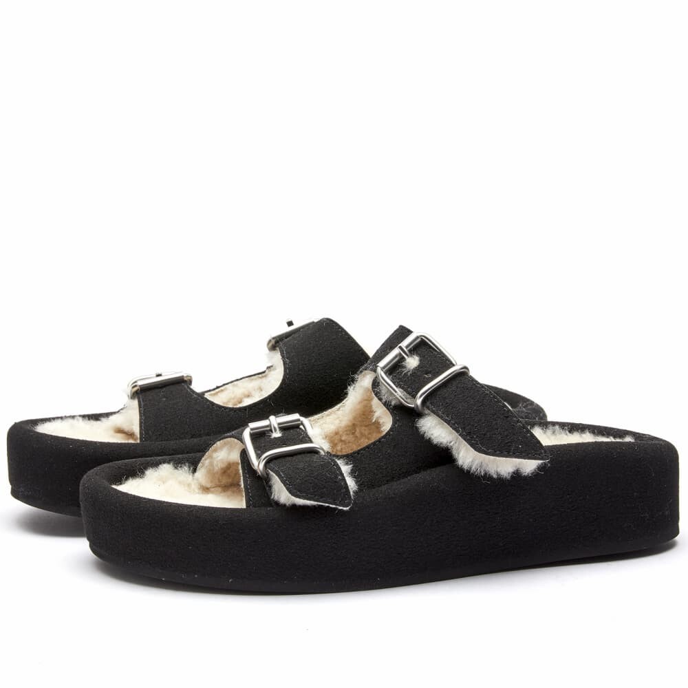 

Сандалии MM6 Maison Margiela из овчины, черный