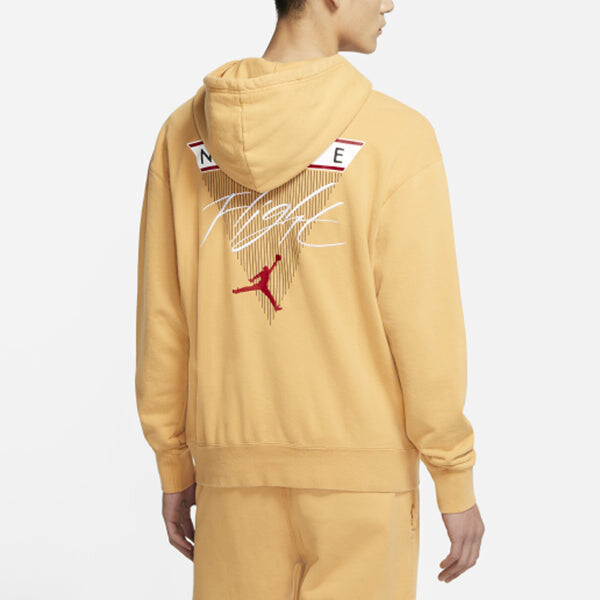 Толстовка Air Jordan MENS Logo Print Long Sleeve Yellow, коричневый — фото 3