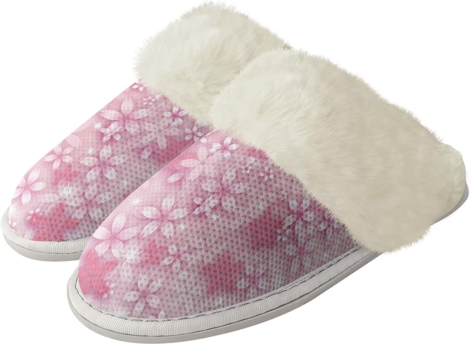 

Тапочки Glomenade для женщин и мужчин с отделкой из фланели, домашние туфли с памятью формы, закрытым носком и мягкой подошвой, для использования дома и на улице, вишневый