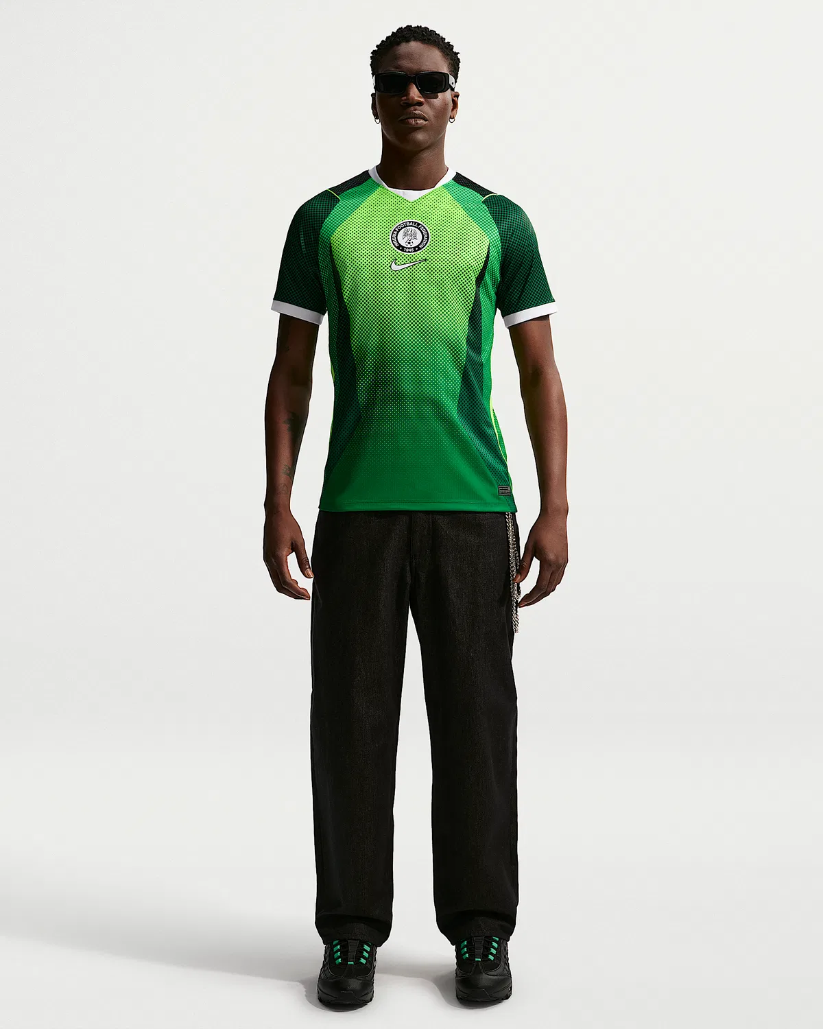 Мужская футболка Nike Dri-FIT Nigeria 2026 Stadium Home, Pine Green/Electric Green/White — фото 4