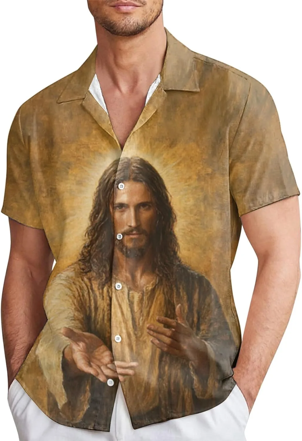 

Мужская футболка с длинным рукавом и принтом