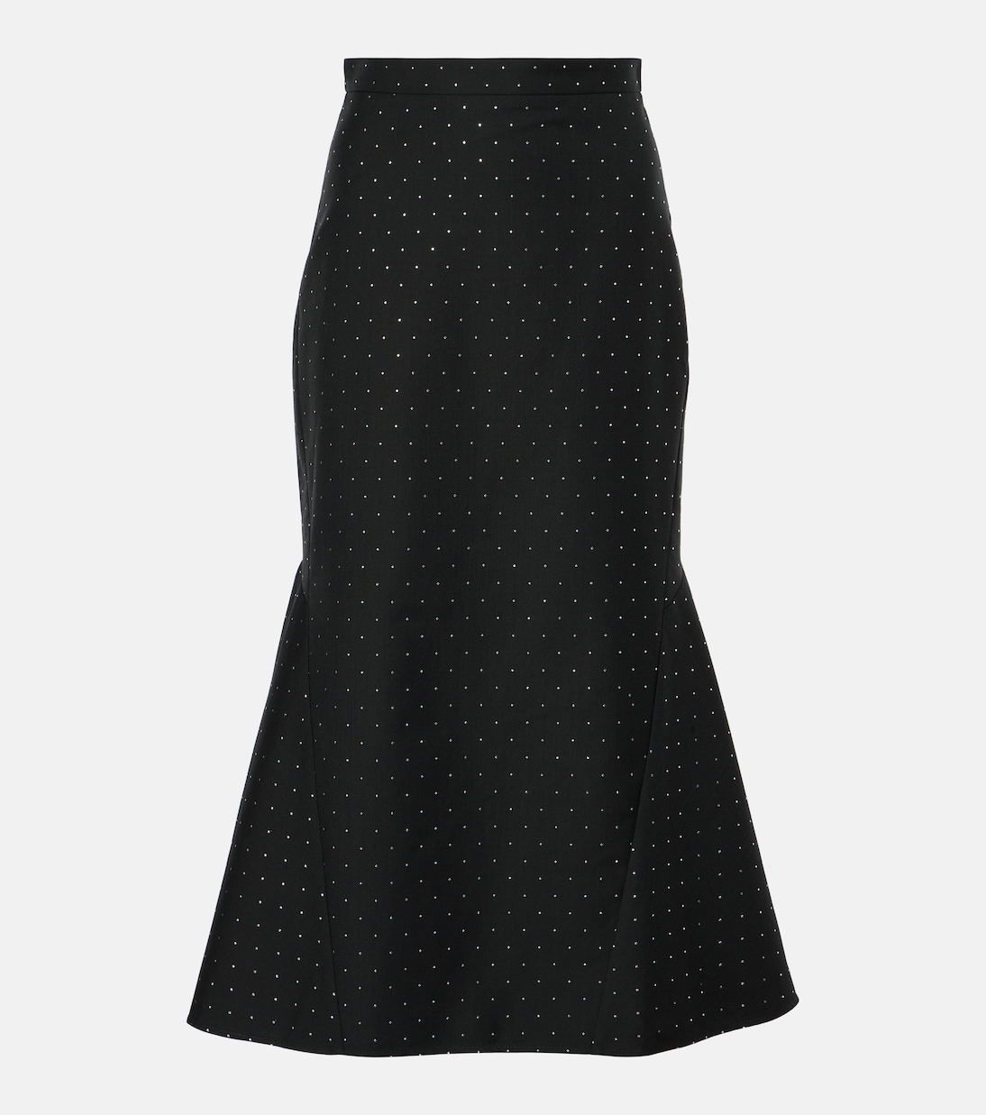 

Юбка миди из хлопка и шерсти ламе в горошек Erdem, Blacksil
