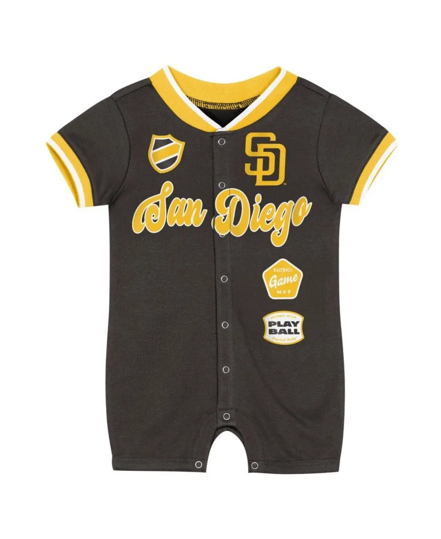 Детский коричневый комбинезон San Diego Padres для мальчиков и девочек Outerstuff — фото 2