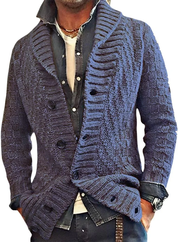 

Кардиган мужской шерстяной с воротником-шалью Zhyaj