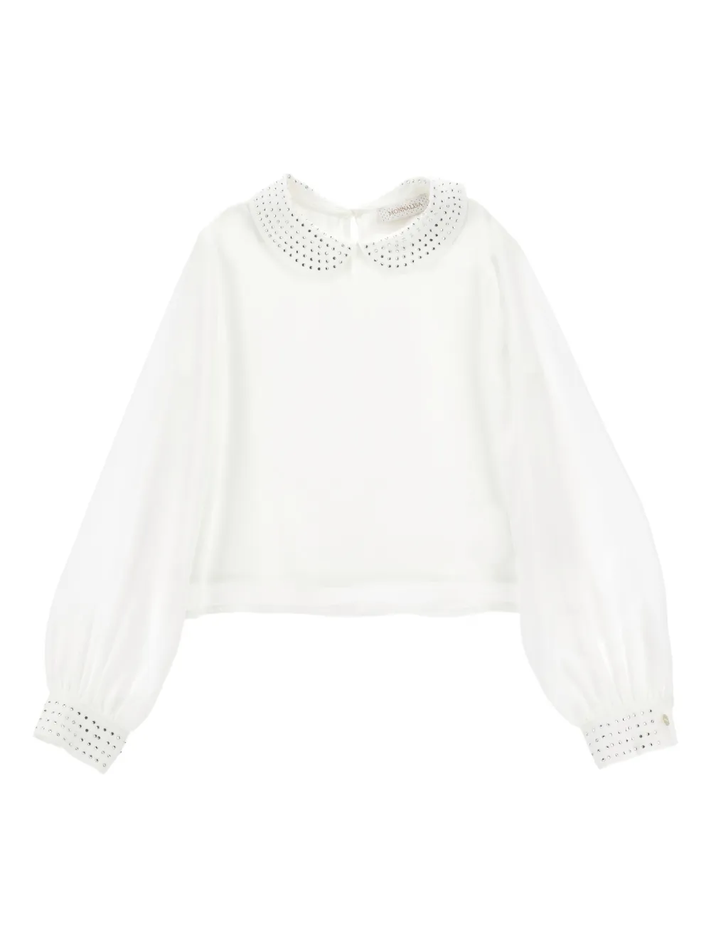 

Блузка со стразами Monnalisa, белый