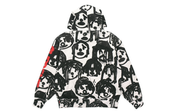 Толстовка x yohji yamamoto hoodie 'white black red' Supreme, белый — фото 2