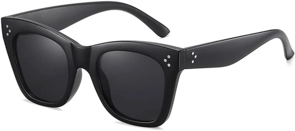 

Ретро-солнцезащитные очки «кошачий глаз» для женщин, модные очки с заклепками, солнцезащитные очки UV400 для мужчин с градиентным покрытием generic, Matte Black Grey