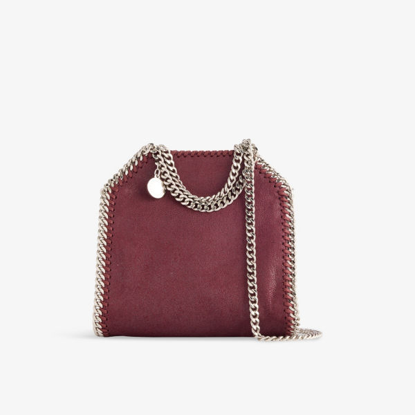 

Фалабелла крошечная плетеная сумка-тоут Stella Mccartney, цвет plum