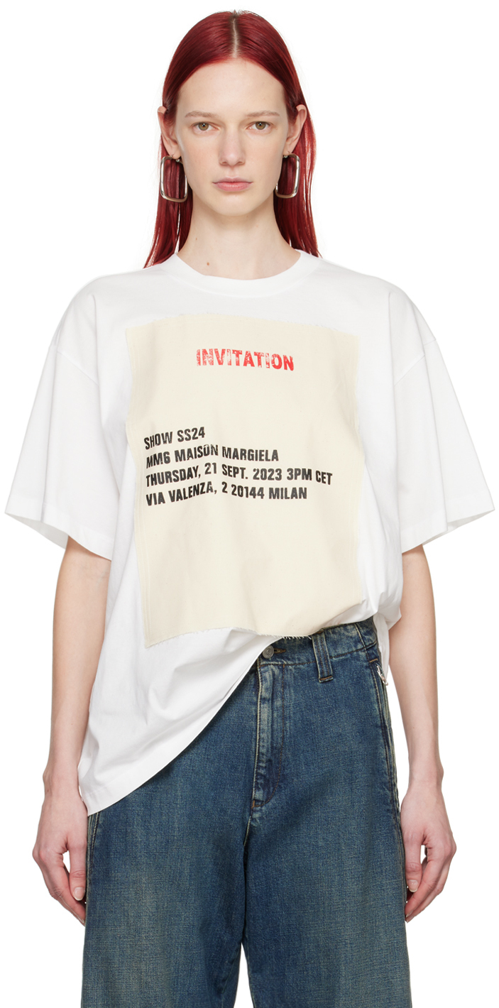 

Белая базовая футболка MM6 Maison Margiela