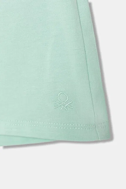 Шорты спортивные из хлопка United Colors of Benetton, бирюзовый — фото 3