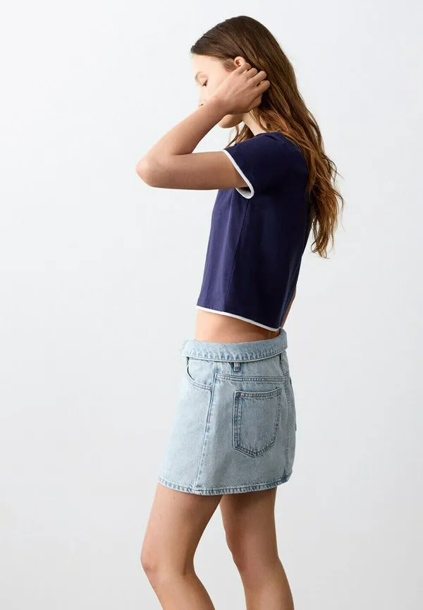 Подростковая юбка а-силуэта Mango Kids, Blue — фото 2