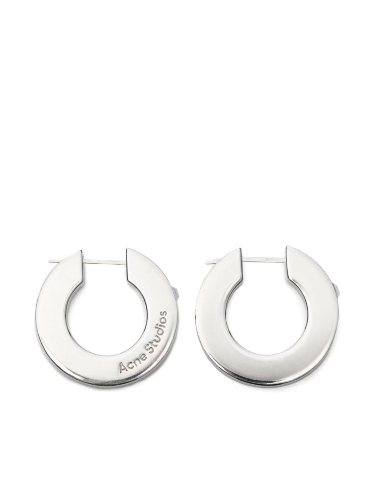 

Acne Studios серьги-кольца с кристаллами, серебряный