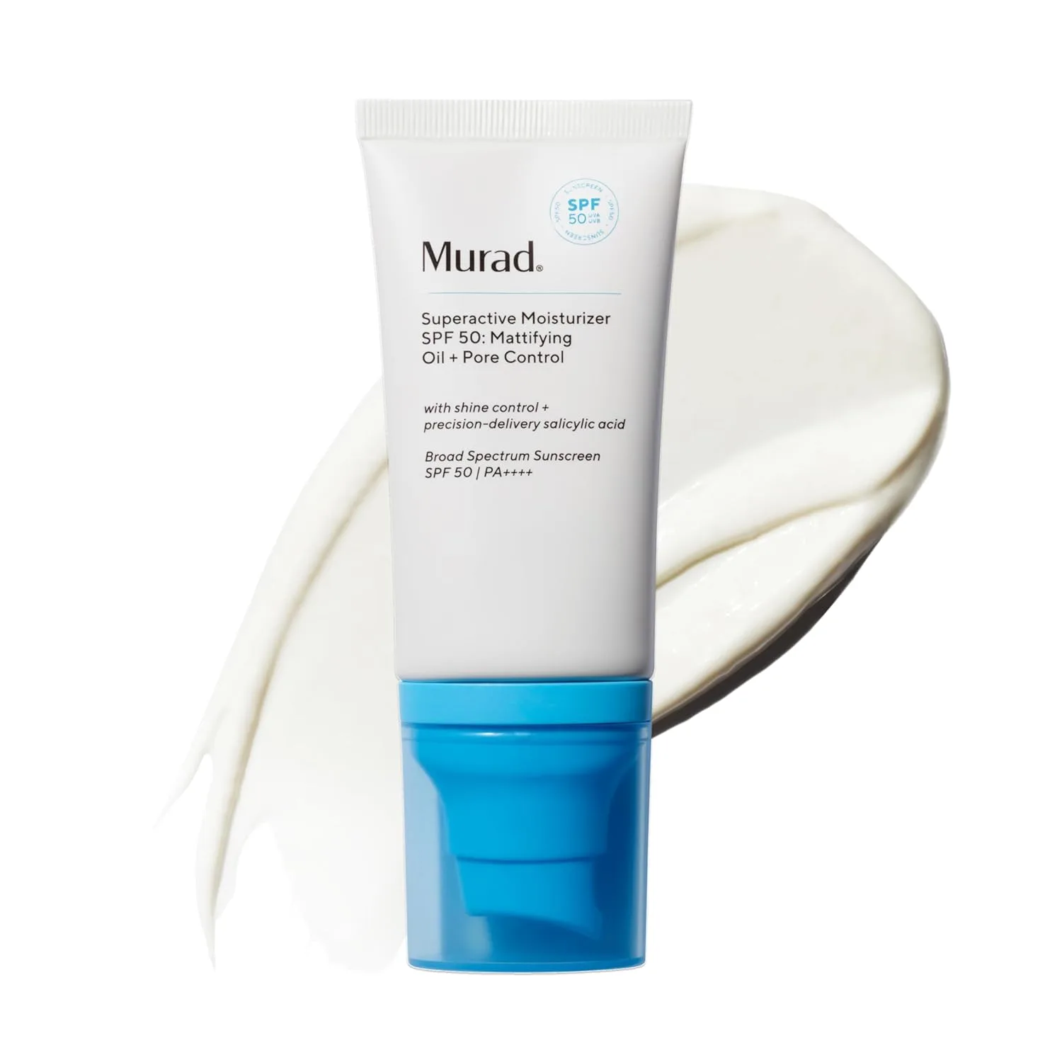 Murad Superactive матирующий увлажняющий крем для контроля жирности и пор SPF 50, с салициловой кислотой для выравнивания текстуры и сужения пор, 50 мл, white