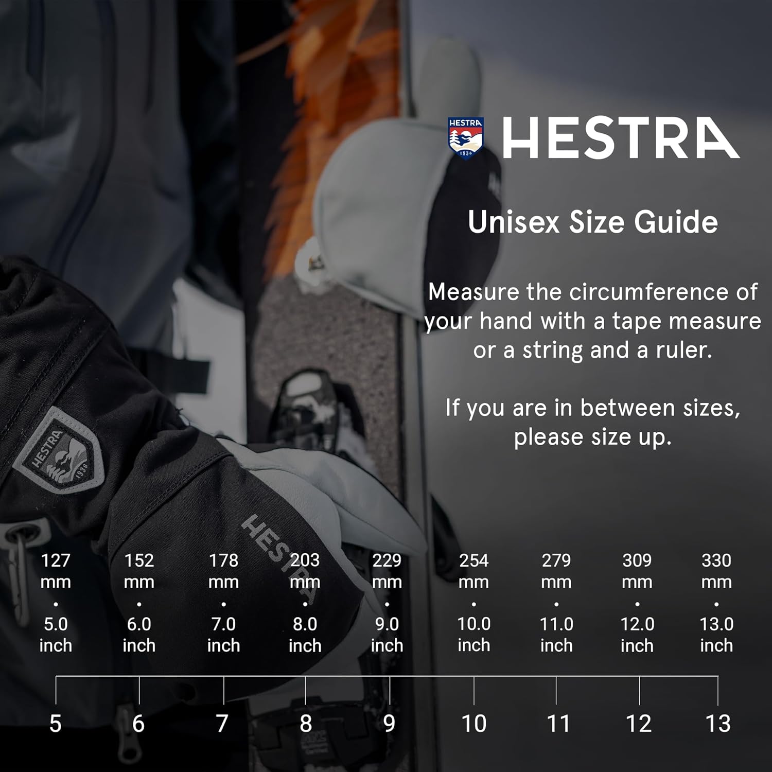 Варежки Hestra Unisex Powder Gauntlet, ветрозащитные, кожаные, повседневная зимняя одежда, горнолыжные варежки для мужчин и женщин, Beige — фото 2