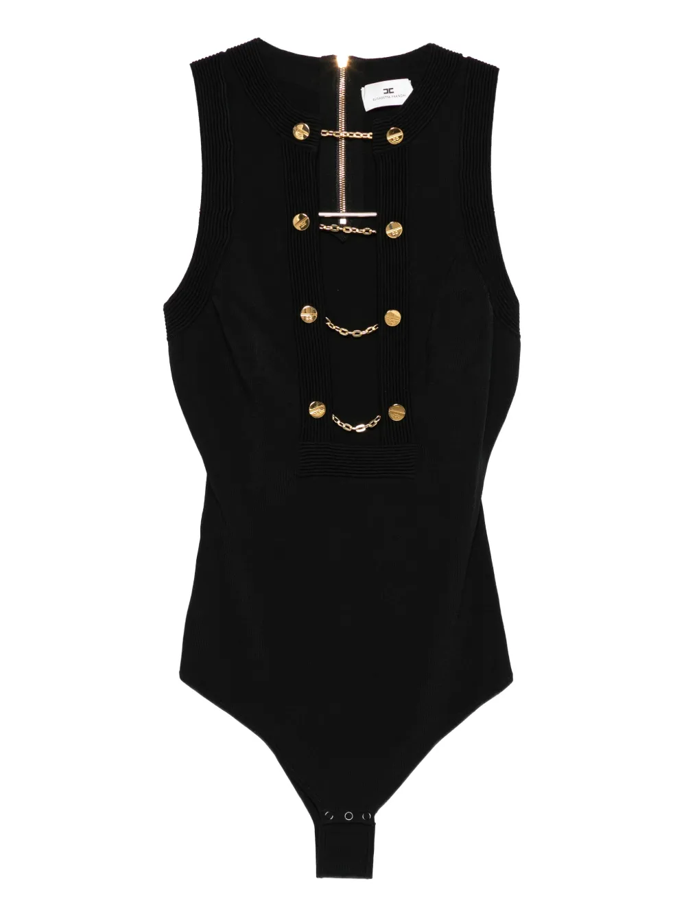 

Боди с отделкой цепочкой Elisabetta Franchi, черный