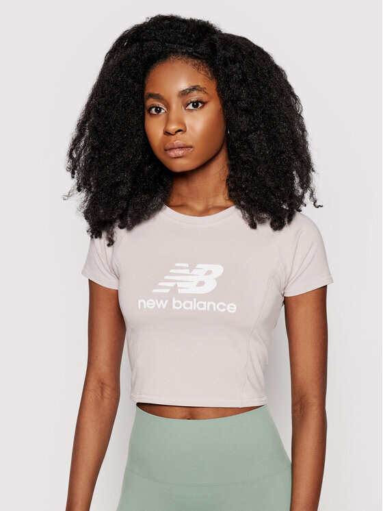 

Футболка приталенного кроя New Balance, розовый