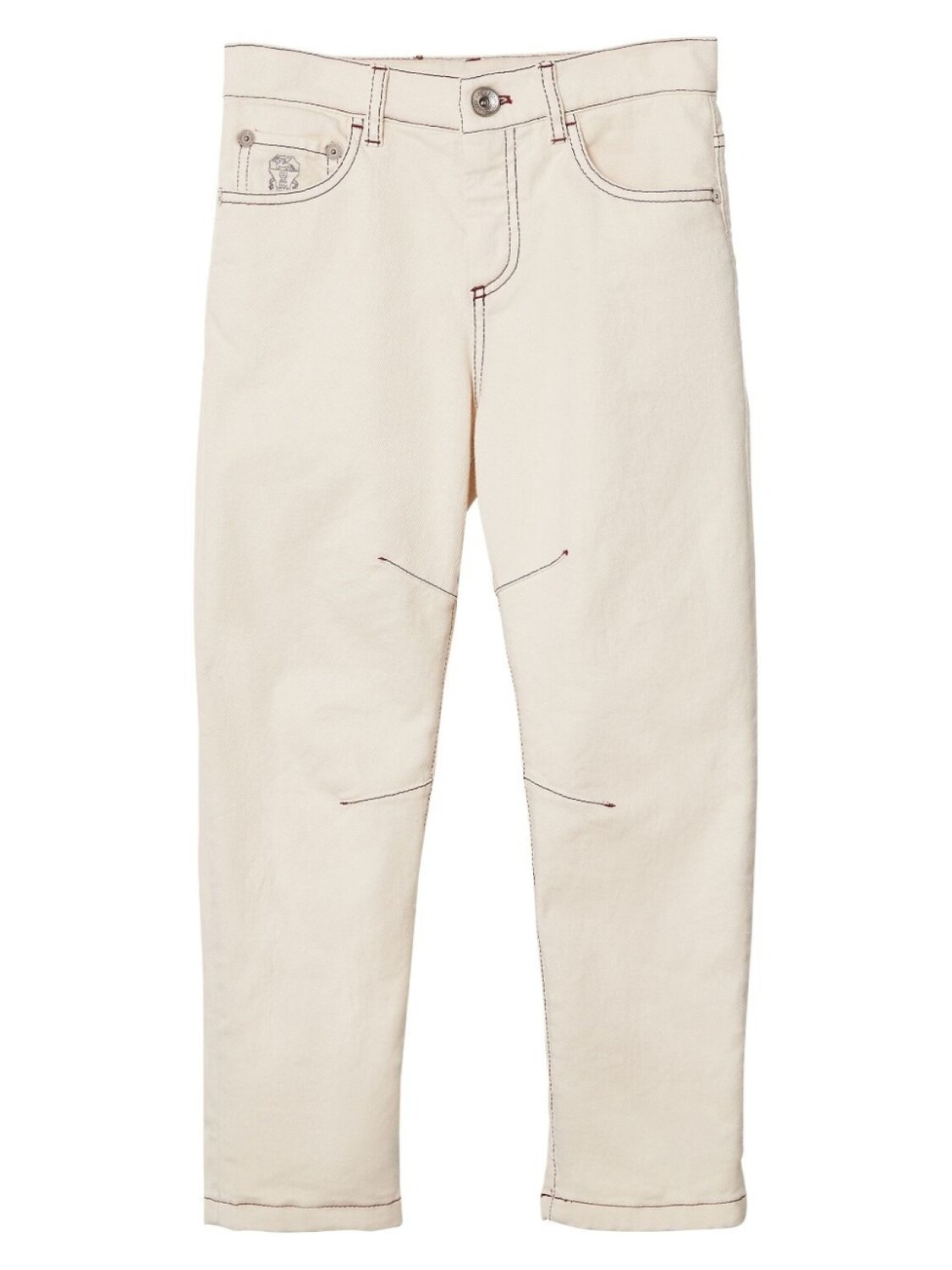 

Brunello Cucinelli Kids прямые джинсы средней посадки, нейтральный цвет